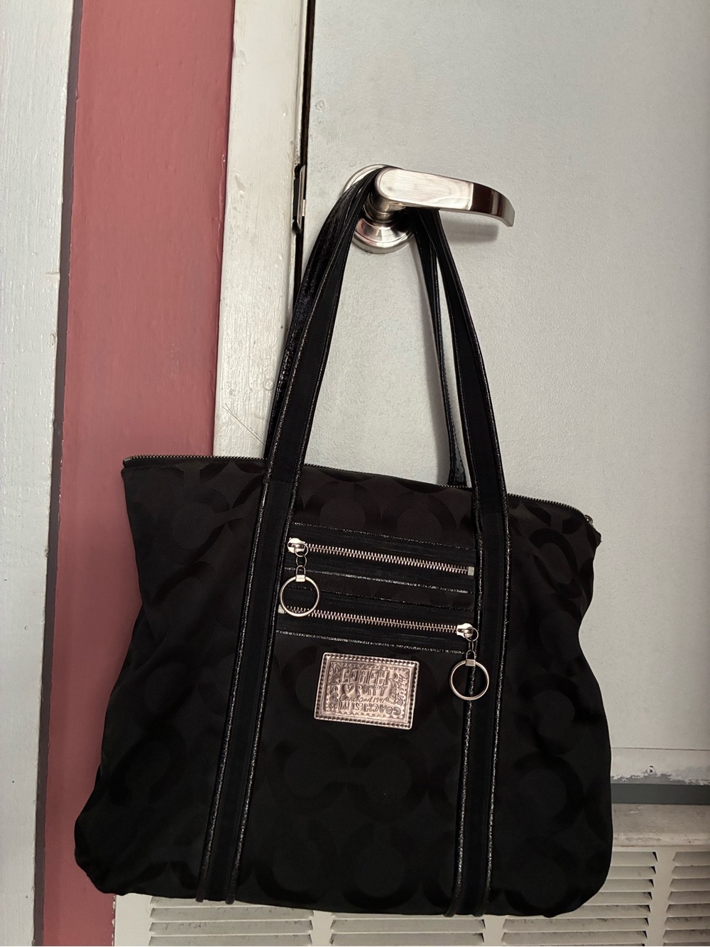 2009 Black Coach Poppy Glam Tote